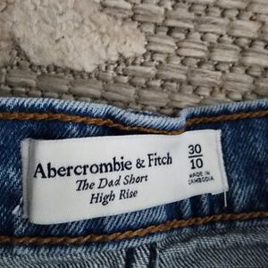 Abercrombie & Fitch denim high rise Dad shorts size 10/30